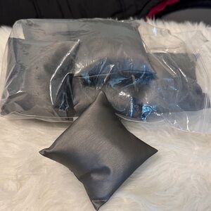 Set of Gray Satin Bracelet/Watch Display Pillows